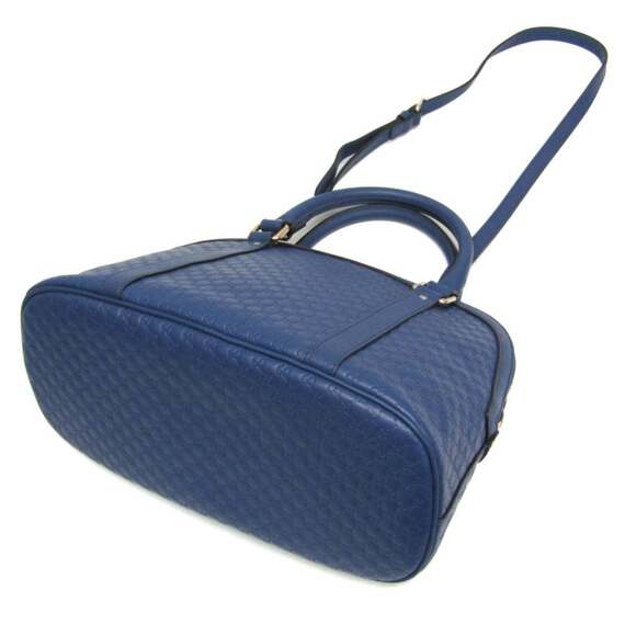 GUCCI Authentic Blue Leather Shoulder Bag - Picture 3 of 16